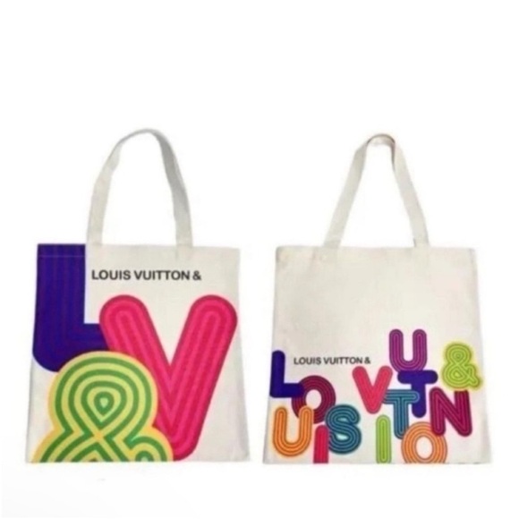 Louis Vuitton Novelty Canvas Eco Tote Bag Shenzhen Exhibition 2022 Limited 16x16 - Picture 6 of 14
